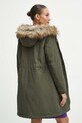 Oblečenie Kabát dámsky zateplený hladký zelená farba RW23.KPD803 zelená