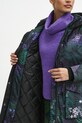 Płaszcz damski wzorzysty kolor czarny RW23.KPD804