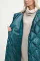 Páperový kabát dámsky zelená farba