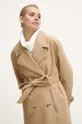 Płaszcz damski wzorzysty kolor beżowy Damski