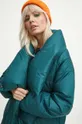 Páperová bunda dámska prešívaná zelená farba Dámsky