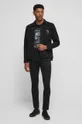 Kurtka jeansowa męska z kolekcji Zamkowe Legendy kolor czarny 100 % Bawełna