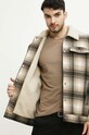 Kurtka z domieszką wełny męska w kratę kolor multicolor RW23.KUM600