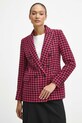 Marynarka damska tweedowa wzorzysta kolor multicolor multicolor RW23.KZD801
