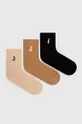 viacfarebná Bavlnené ponožky dámske s vyšívaným vzorom mačky (3-pack) viac farieb Dámsky