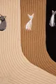Skarpetki bawełniane damskie z haftowanym wzorem kota (3-pack) kolor multicolor 75 % Bawełna, 23 % Poliamid, 2 % Elastan