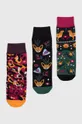 Ponožky dámske bavlnené so vzorom (3-pack) viacfarebná