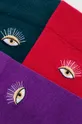 multicolor Skarpetki bawełniane damskie z ozdobnym haftem (3-pack) kolor multicolor Damski