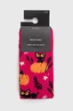 Skarpetki bawełniane damskie z motywem Halloween (2-pack) kolor multicolor 75 % Bawełna, 23 % Poliamid, 2 % Elastan