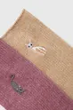 Skarpetki bawełniane damskie z ozdobnym haftem z kotem (5-pack) kolor multicolor 75 % Bawełna, 23 % Poliamid, 2 % Elastan