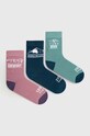 Skarpetki bawełniane damskie z motywem gór (3-pack) kolor multicolor skarpetki długie multicolor RW23.LGD905
