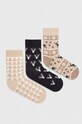 Skarpetki bawełniane damskie wzorzyste (3-pack) kolor multicolor skarpetki długie multicolor RW23.LGD906