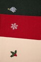 Skarpetki bawełniane damskie świąteczne z ozdobnym haftem (3-pack) RW23.LGDA01 multicolor RW23