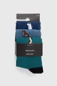 Skarpetki bawełniane męskie z ozdobnym haftem - psy (3-pack) kolor multicolor 75 % Bawełna, 23 % Poliamid, 2 % Elastan
