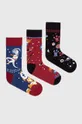 viacfarebná Bavlnené ponožky pánske so vzorom: vesmír (3-pack) viac farieb Pánsky