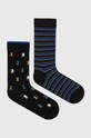 Skarpetki bawełniane męskie w szachy (2-pack) kolor multicolor skarpetki długie multicolor RW23.LGM825