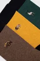 Skarpetki bawełniane męskie z ozdobnym haftem z motywem zwierzęcym (3-pack) kolor multicolor multicolor