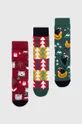 multicolor Skarpetki bawełniane męskie świąteczne (3-pack) kolor multicolor Męski