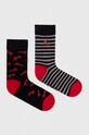 Skarpetki bawełniane męskie w raki (2-pack) kolor multicolor skarpetki długie multicolor RW23.LGMB03