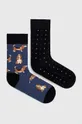 viacfarebná Bavlnené ponožky pánske so psami (2-pack) viac farieb Pánsky