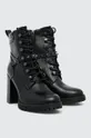 Členkové topánky dámske čierna farba čierna