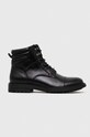 Buty wysokie męskie ze skóry ekologicznej kolor czarny casual czarny RW23.OBM600