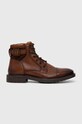 Buty wysokie męskie skórzane kolor brązowy casual brązowy RW23.OBM601
