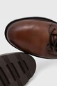 Buty skórzane męskie wysokie kolor brązowy brązowy RW23.OBM603