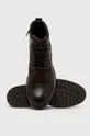 hnedá Členkové topánky pánske kožené hnedá farba