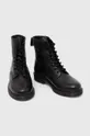 Členkové topánky pánske čierna farba čierna