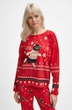 Piżama bawełniana damska z motywem świątecznym kolor multicolor RW23.PJD907 multicolor RW23