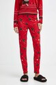 Piżama bawełniana damska z motywem świątecznym kolor multicolor multicolor RW23.PJD907