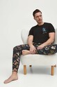 Piżama bawełniana męska wzorzysta kolor czarny wzorzyste czarny RW23.PJMA12