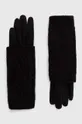 czarny Rękawiczki damskie z dzianiny kolor czarny Damski