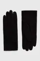 czarny Rękawiczki damskie gładkie kolor czarny Damski