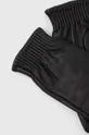 Rękawiczki skórzane damskie kolor czarny czarny