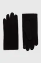 czarny Rękawiczki męskie gładkie kolor czarny Męski