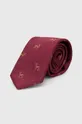 bordowy Krawat męski wzorzysty kolor bordowy Męski