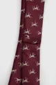 Krawat męski z motywem zwierzęcym kolor bordowy bordowy