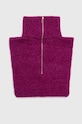 Komin z golfem damski z domieszką wełny kolor fioletowy RW23.SAD701 fioletowy RW23