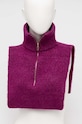 Akcesoria Komin z golfem damski z domieszką wełny kolor fioletowy RW23.SAD701 fioletowy