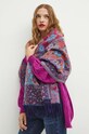 Szal z wełną damski wzorzysty kolor multicolor tkanina multicolor RW23.SAD823