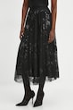 Spódnica damska z ozdobną aplikacją kolor czarny RW23.SDDA03 czarny RW23