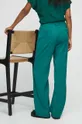 Spodnie damskie gładkie kolor zielony 80 % Modal, 20 % Poliester