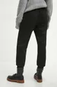 Spodnie dresowe damskie z imitacji zamszu kolor czarny 96 % Poliester, 4 % Elastan
