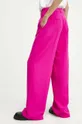 Nohavice dámske wide leg ružová farba <p>85 % Polyester, 15 % Elastan</p>