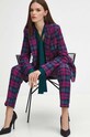 Spodnie damskie w kratę kolor multicolor RW23.SPDA01 multicolor RW23