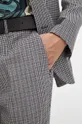 szary Spodnie męskie w kratę kolor szary