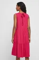 Sukienka damska z wiązaniem kolor różowy 100 % Wiskoza
