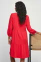 Sukienka damska rozkloszowana kolor czerwony 100 % Wiskoza
